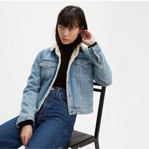 Levi's Light Blue Denim Jacket with Cream Collar